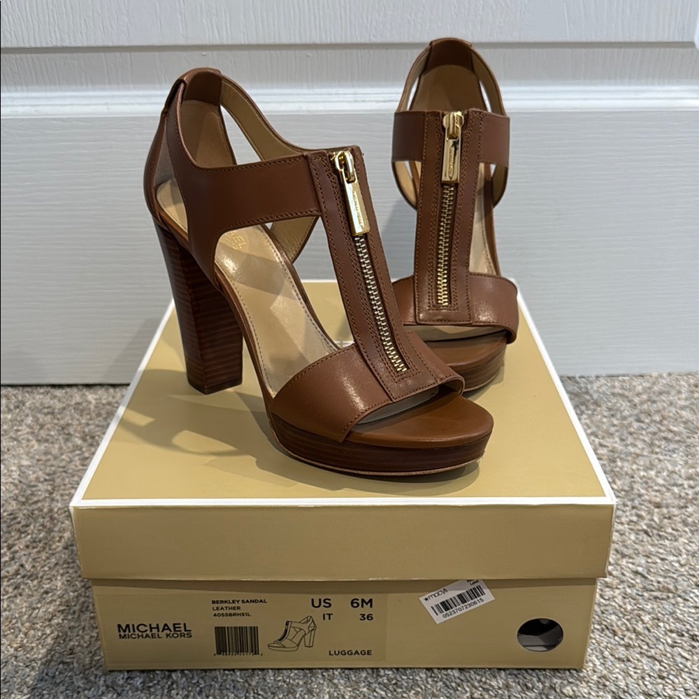 Michael Kors Brown Heeled Sandals - Berkley